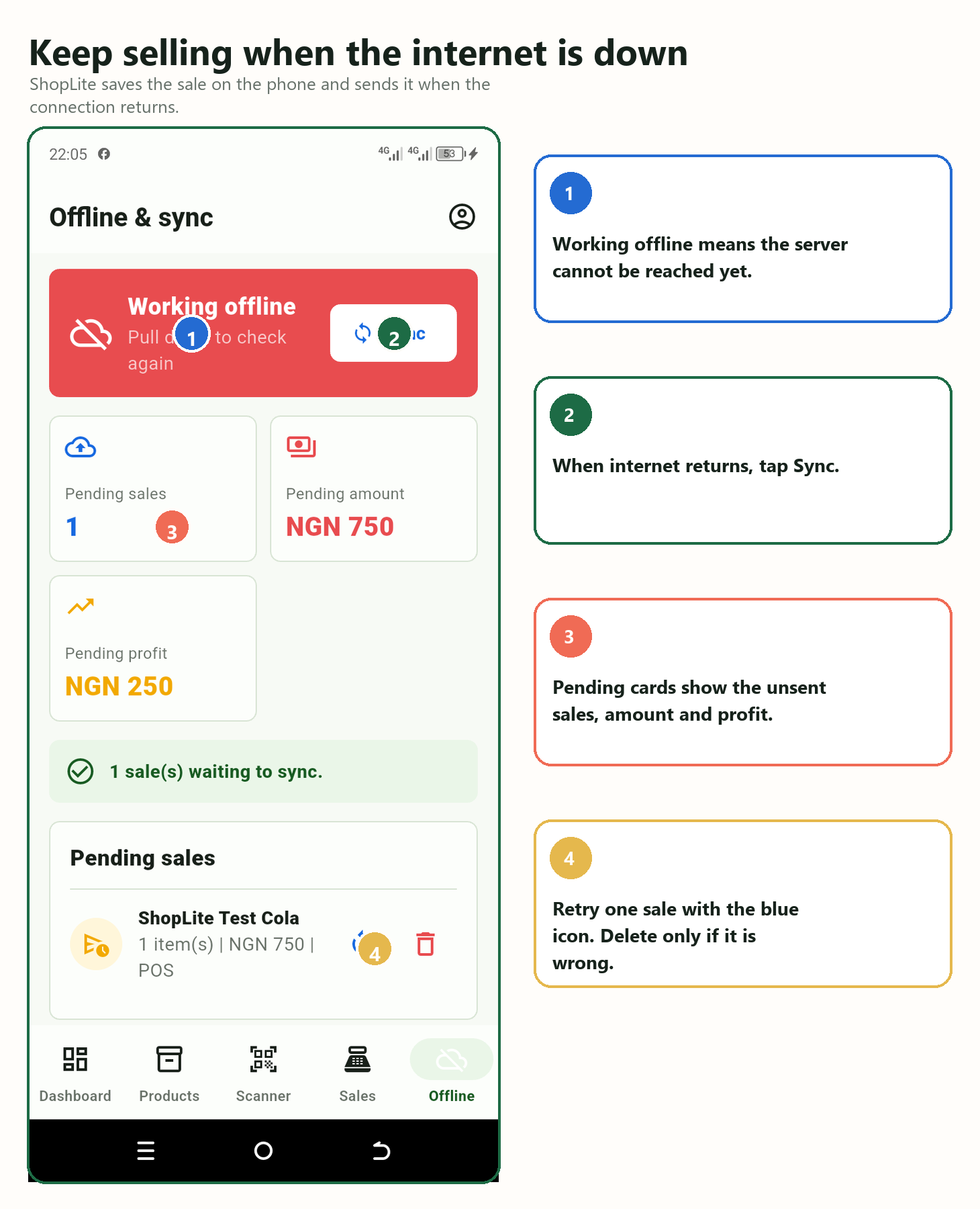 Annotated ShopLite offline queue